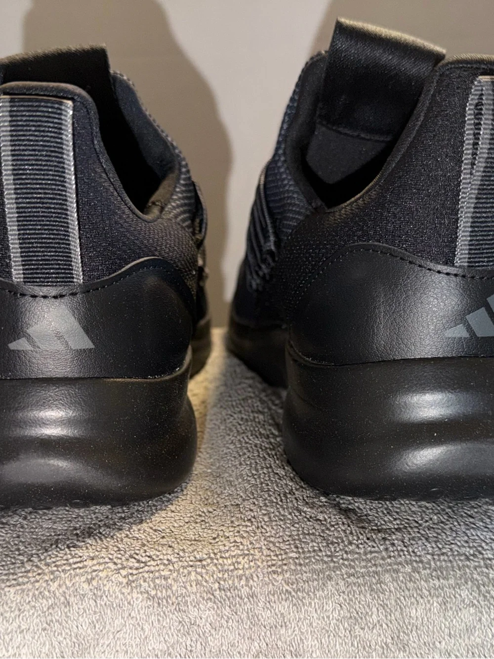 Adidas Lite Racer Adapt 7.0 Wide Black Slip-On Sneakers Size 11 NWT Mesh Textile